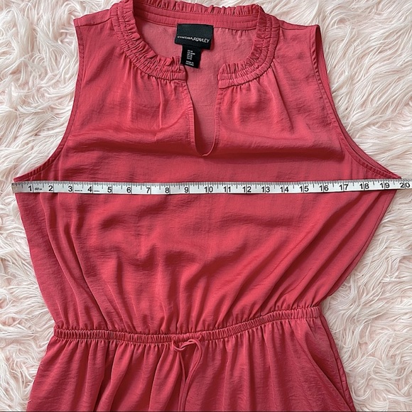 CYNTHIA ROWLEY Maxi Dress Sleeveless Ruffle V-Neck Collar Adjustable Waist - MED - Picture 10 of 13